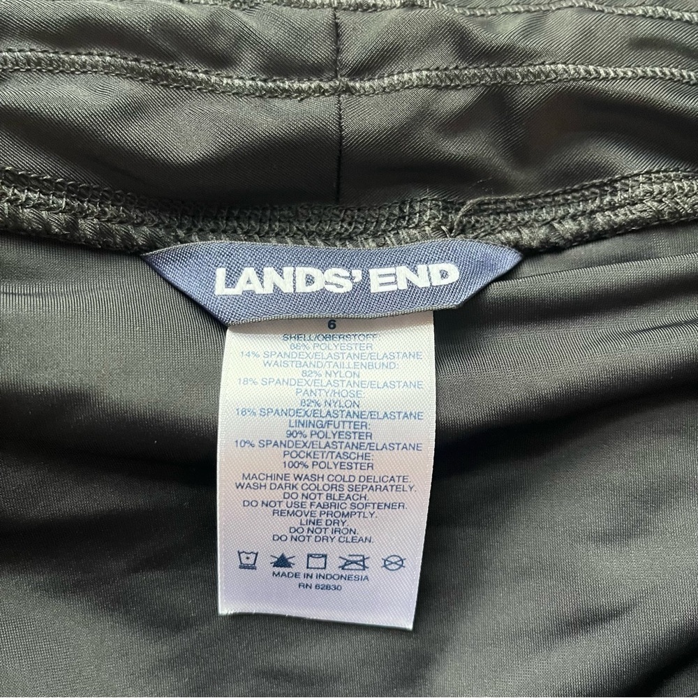 Lands' End Black Swim Shorts size 6 - Picture 3 of 7